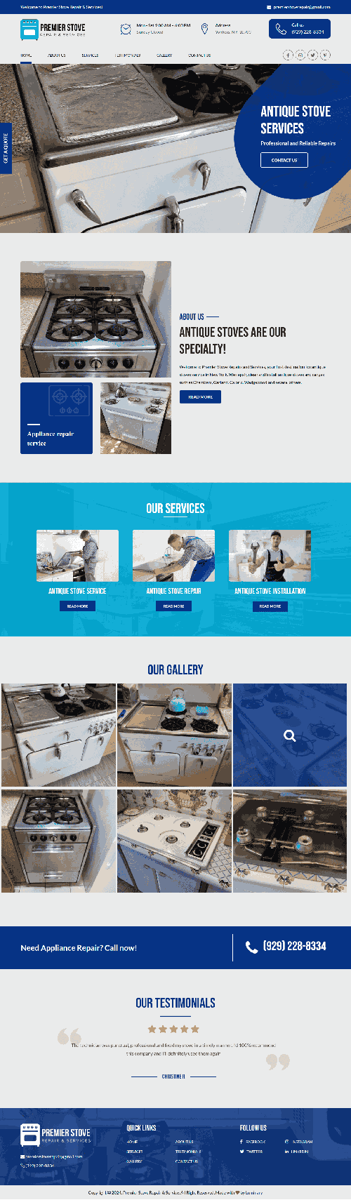 Premier Stove Repairs and Services